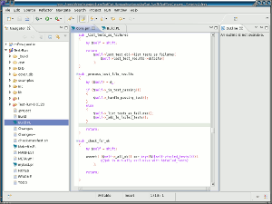 Screenshot of Eclipse's Perl Mode